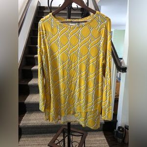 Chico’s size 2 yellow long sleeve tunic.